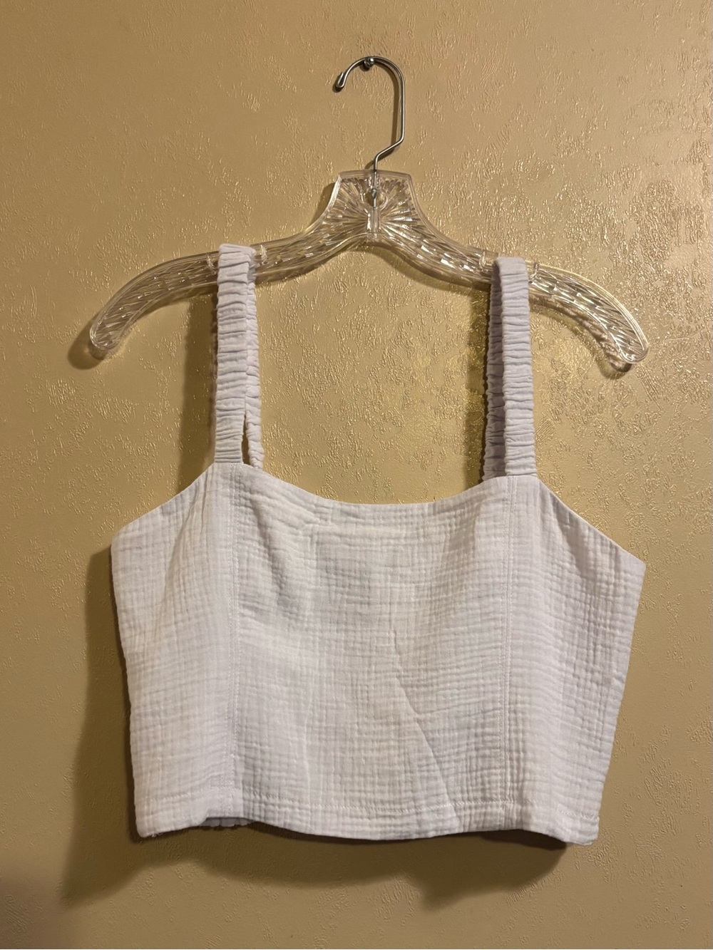 NWT Z Supply Cambria Smocked Sleeveless Cropped tank sz L